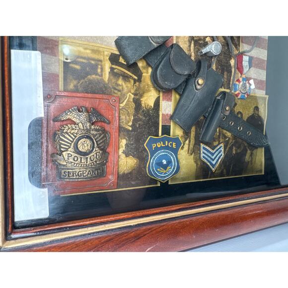 Police officer sergeant gift shadow box decor - Picture 2 of 10